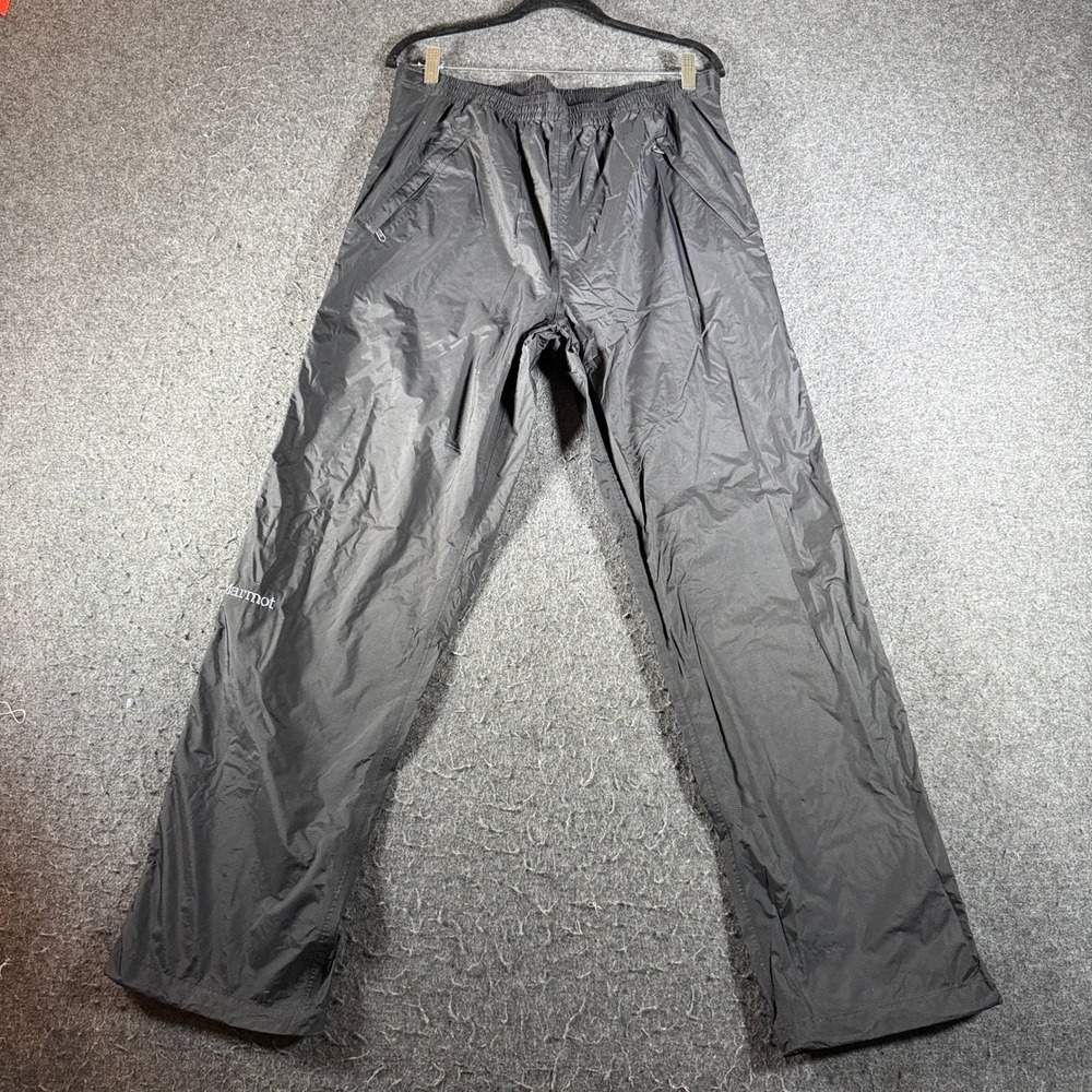 Marmot Mens PreCip Full Zip Rain Pants Black Ripstop Hiking Outdoor 12951